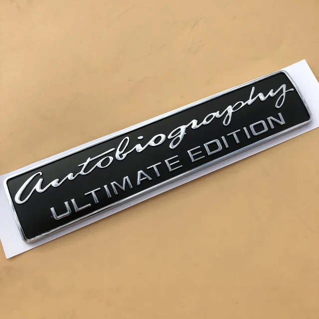 black ULTIMATE EDITI DIY буквы эмблема значок для Range Rover SV автобиография спорт EVOQUE HSE автомобильный стайлинг переоборудование средний капот багажник логотип наклейка - Цвет: black ULTIMATE EDITI