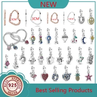 925 sterling silver pan earring large asymmetric hearts of love earrings for women wedding gift fashion jewelry
