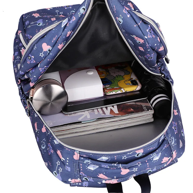 Big Capacity Cute Printing Girl School Bag Kid Backpack Zipper Backpacks School Bags For Teenagers Girls