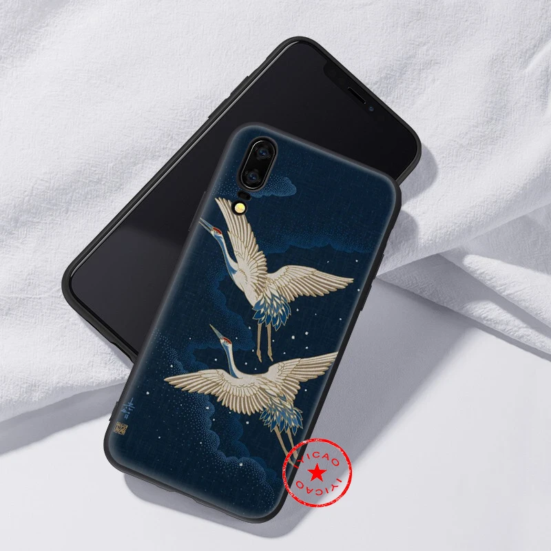 IYICAO кран Китай японский стиль Мягкий чехол для huawei P30 P20 P10 P9 P8 Lite Pro P Samrt Z Plus 2019 2018 2017