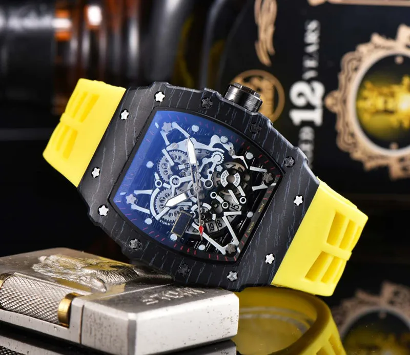 

Luxury Quartz Watches New Top Brand RM Mens Automatic Watch Men's Designer Wristwacth Water Resistant Reloj Hombre