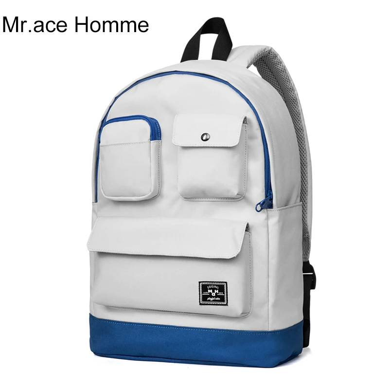 

Mah Gray Laptop Backpack Women Fashion School Backpack For Girl Brand Waterproof College Bag Men Travel Bagback Boy Anti-theft