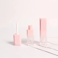 wholesale 5ml empty lip gloss tubebottles lipgloss package geradient pink lip glaze lipstick packing makeup refillable bottle