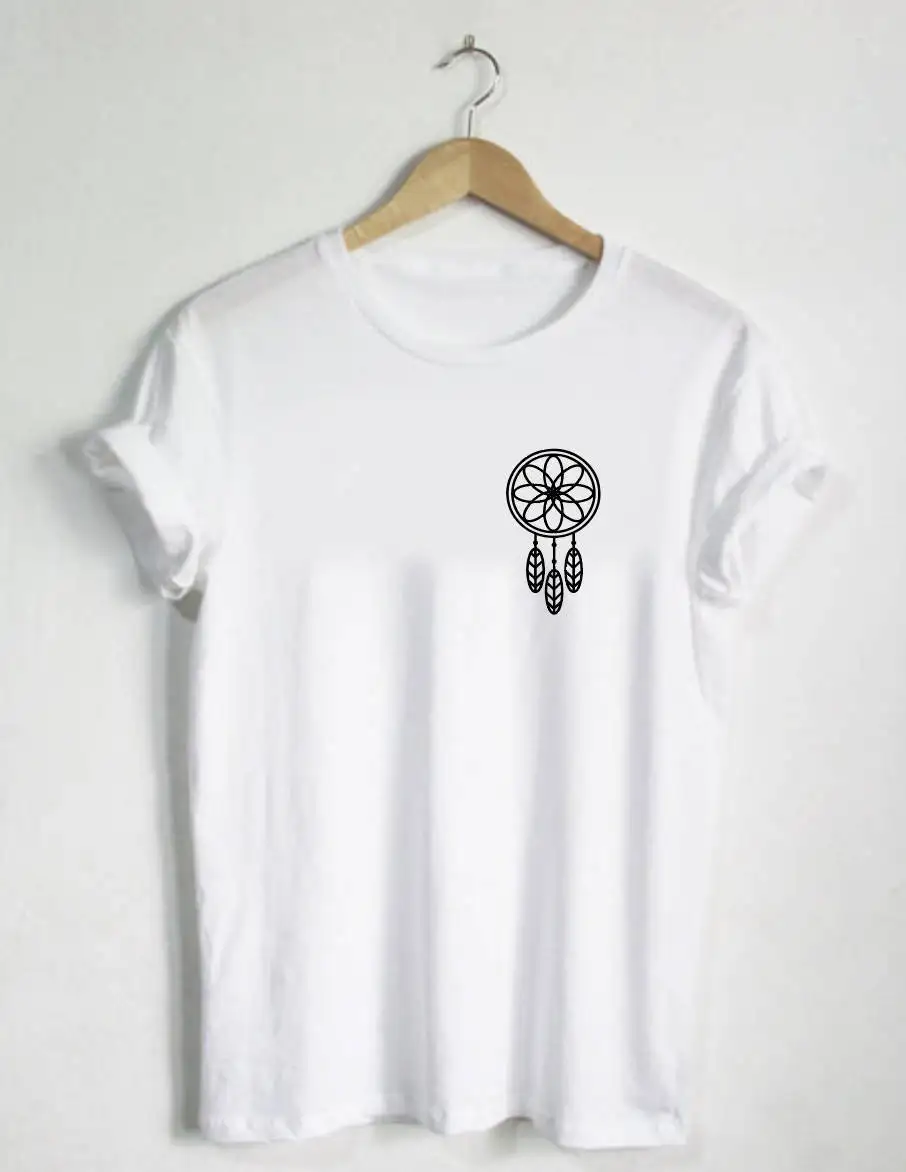 

Рубашка Ловец снов-унисекс или женская рубашка милый подарок духовные верования мечты перья дух спящий цыганский-D185