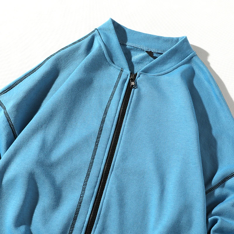 

2021 new spring men's jacket fashion casual loose baseball uniform thin jacket couple wear high quality stand collar jacket