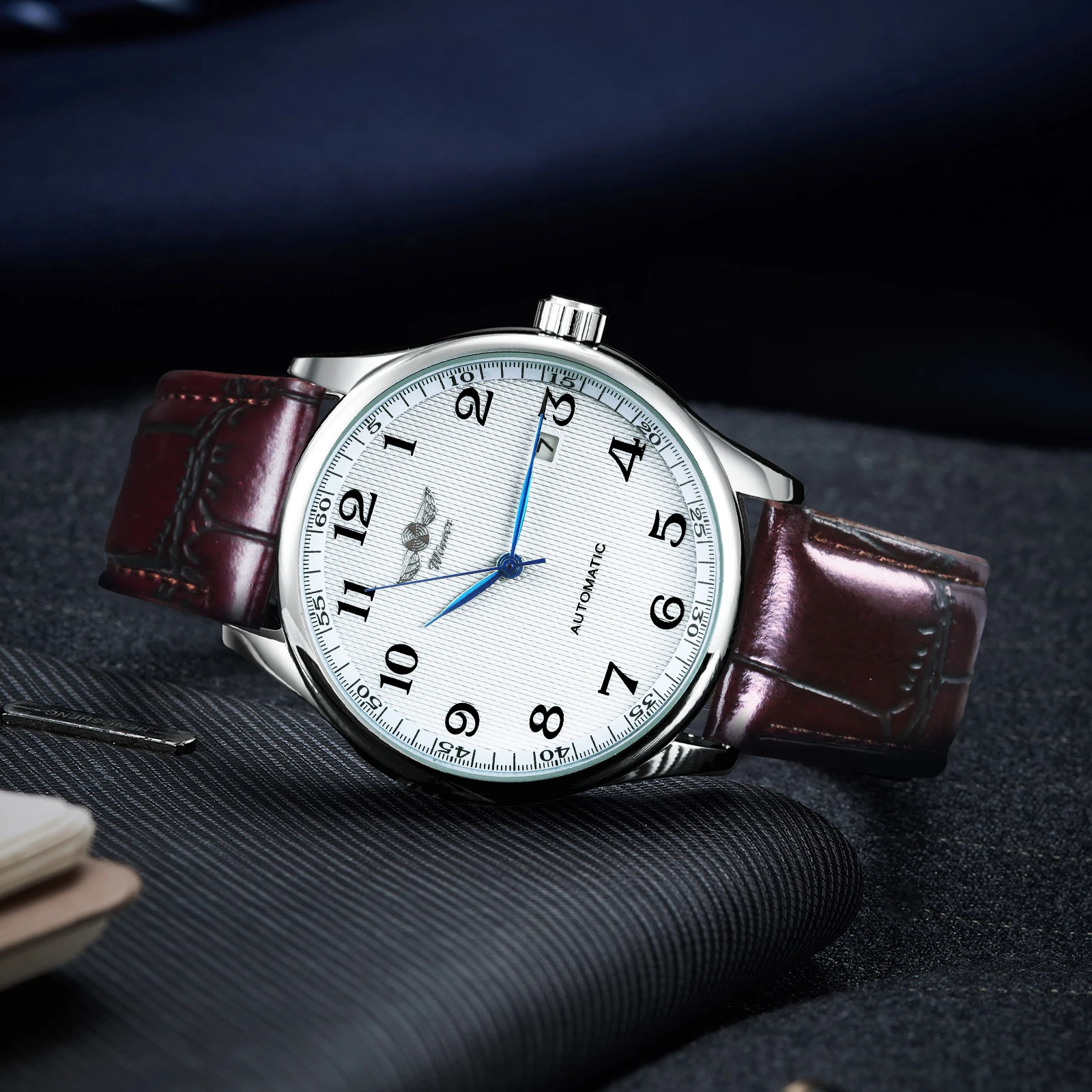 WINNER модные повседневные мужские механические часы из нержавеющей стали с