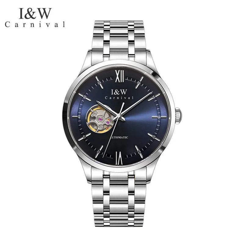 

Carnival Brand Fashion Automatic Business Watch For Men Luxury Casual Wristwatch Waterproof Sapphire Hollow Relogio Masculino