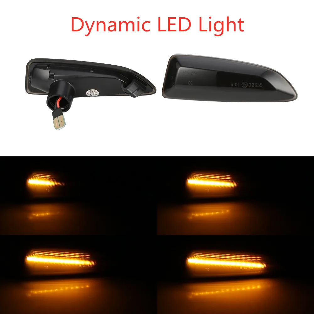 Dynamic LED Light 2 шт. динамический Светодиодный Боковой габаритный фонарь 12 В световой сигнал поворота боковой повторитель поворота панель лампа для Opel для Vauxhall Astra J K - Испускаемый цвет: Dynamic LED Light