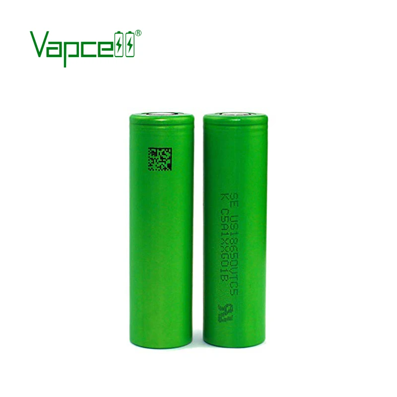 Vapcell 18650 2600mAh 20A li lon 3,7 V аккумуляторная батарея(VTC5) может сделать кнопку сверху для фонарика