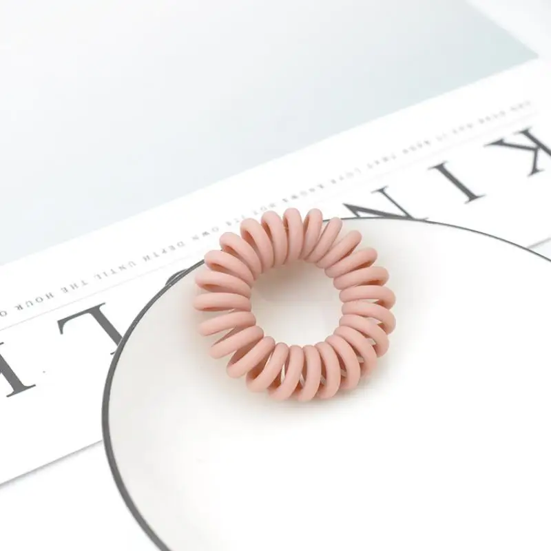 Милое кольцо для волос телефона Женская однотонная резиновая веревка милая