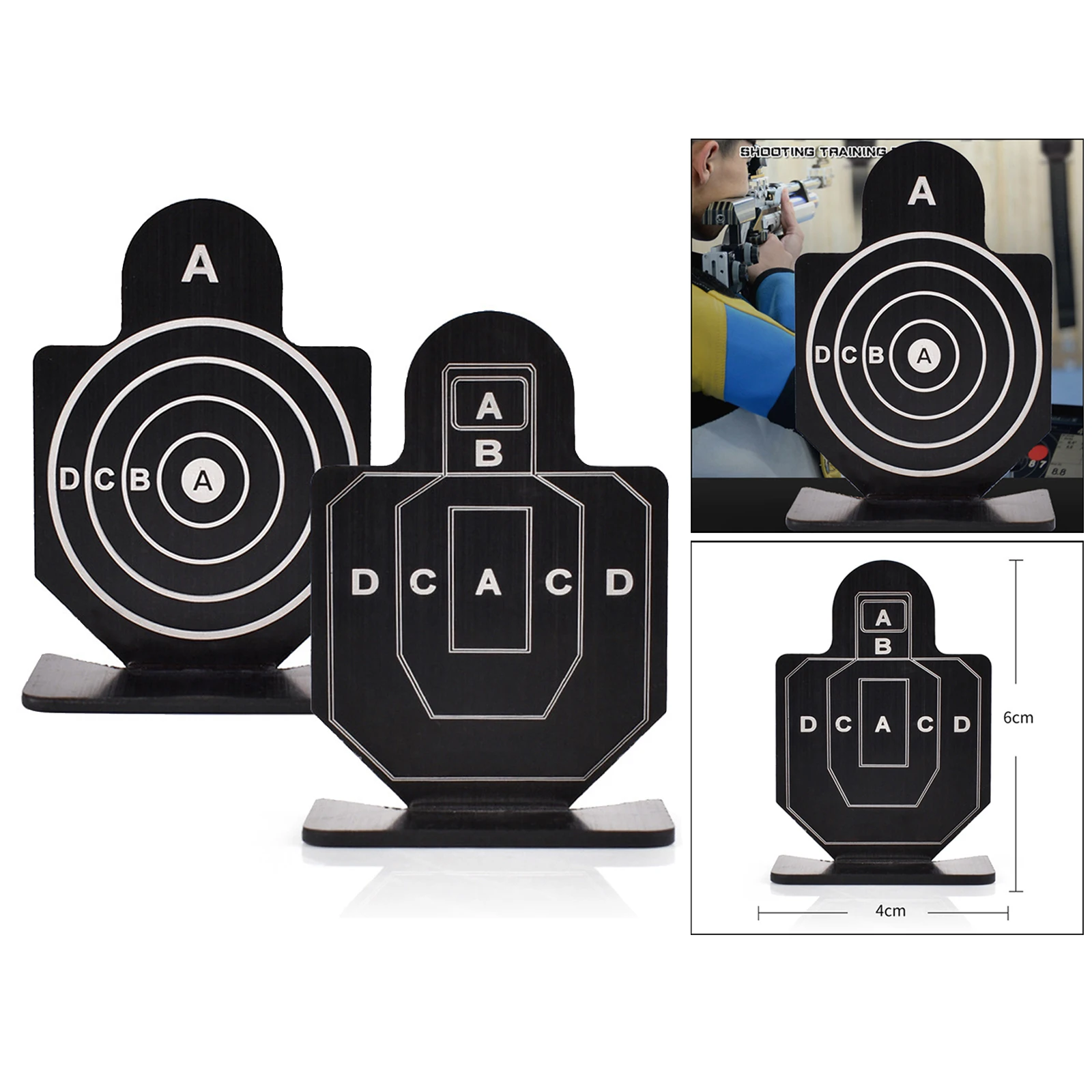 

4x Metal Aim Shooting Target Board Stand Practicing Training Accessory