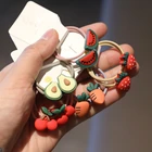 Детские резинки для волос с рисунком авокадо, арбуза, 2 шт.