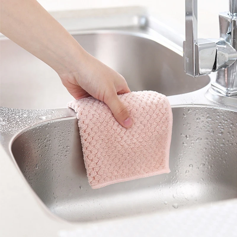 1 шт. нетканые масляные коралловые бархатные подвесные полотенца для рук Кухня