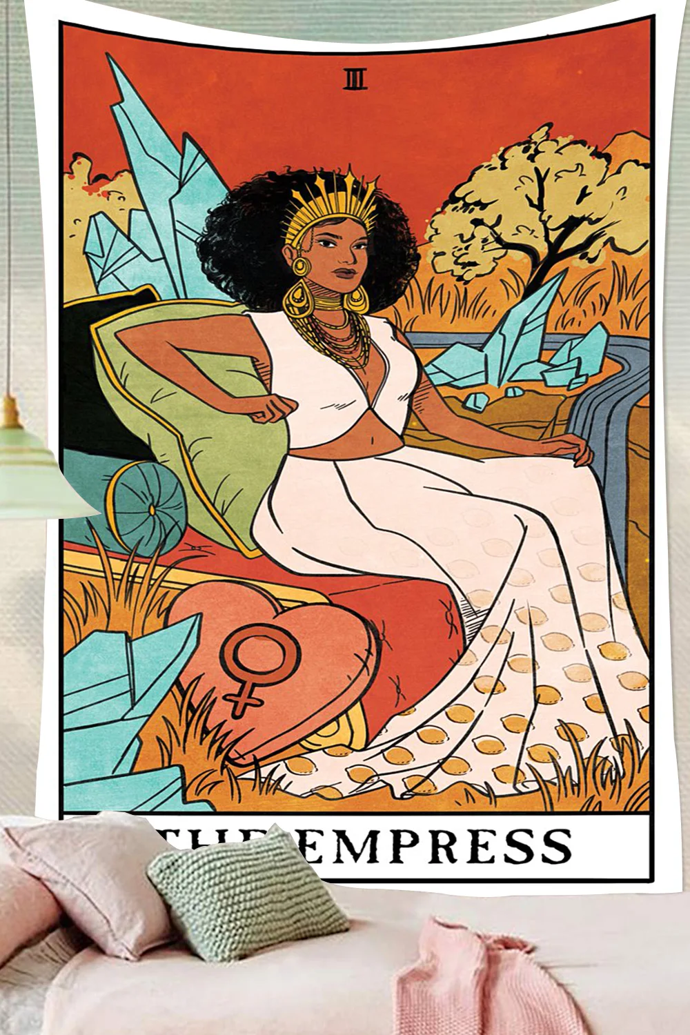 Открытки Simsant Таро гобелен хиппи смело девушка Луна Звезда искусство настенный