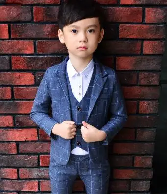 Детский Свадебный костюм-блейзер для мальчиков брендовая одежда с цветами