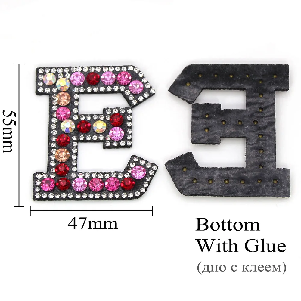 Красные A Z Стразы 3D 26 нашивки с английским алфавитом для одежды нашивка помощью