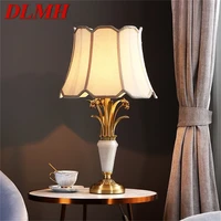 dlmh dimmer brass table lamp desk light contemporary luxury led decoration for home