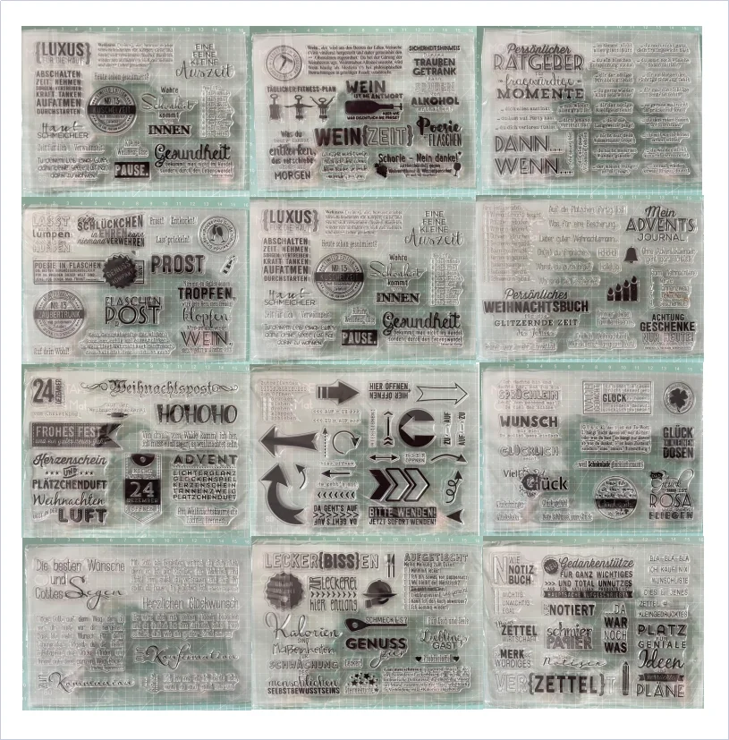 Немецкий/прозрачный силиконовый штамп/печать для DIY скрапбукинга/декоративный