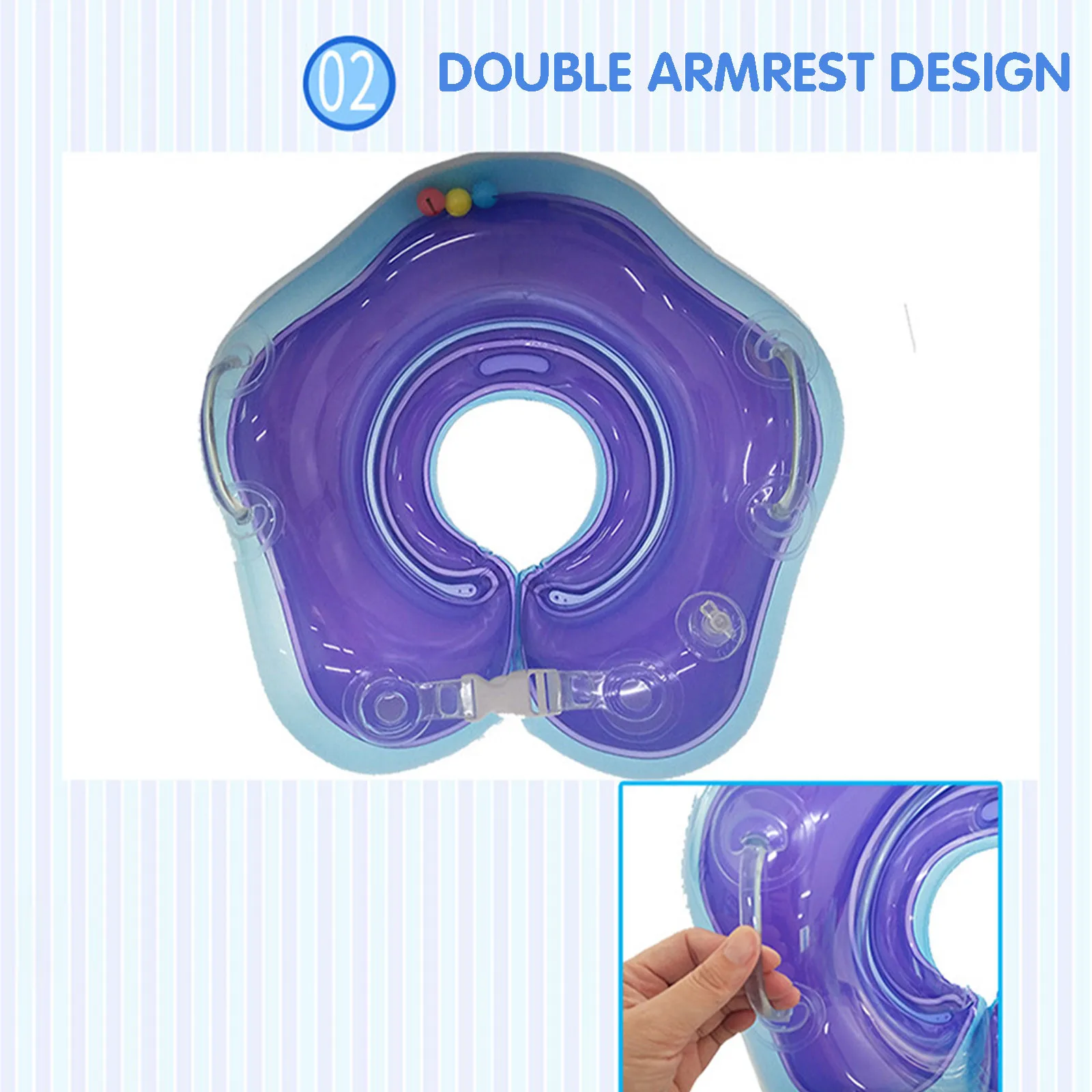 

Baby Swimming Pool Rings Seat Cute Inflatable Baby Swim Ring Newborn Toddler Child Neck Ring Double Air Bag Thicken