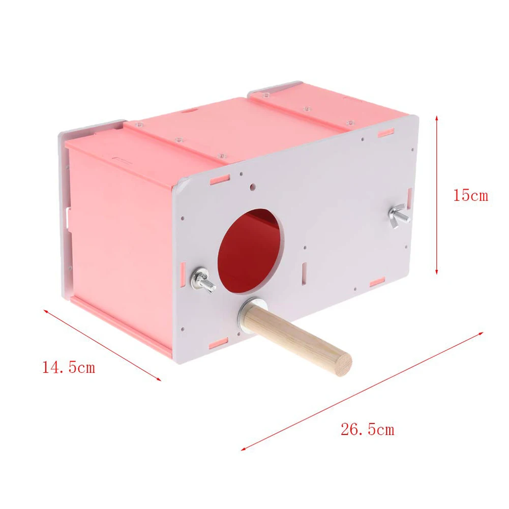 

Pet Bird Breeding Box Bird Incubator Box Breeding Nesting Box Pet Incubation House Supplies With Station Sticks And Screws
