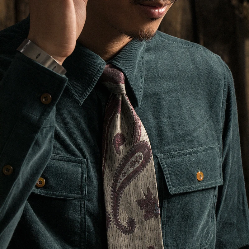 

Retro Corduroy Shirt Men Long Sleeved Autumn Winter Cotton Suit Shirt Business Casual Fashion Ropa Hombre Men Shirts EB50CS