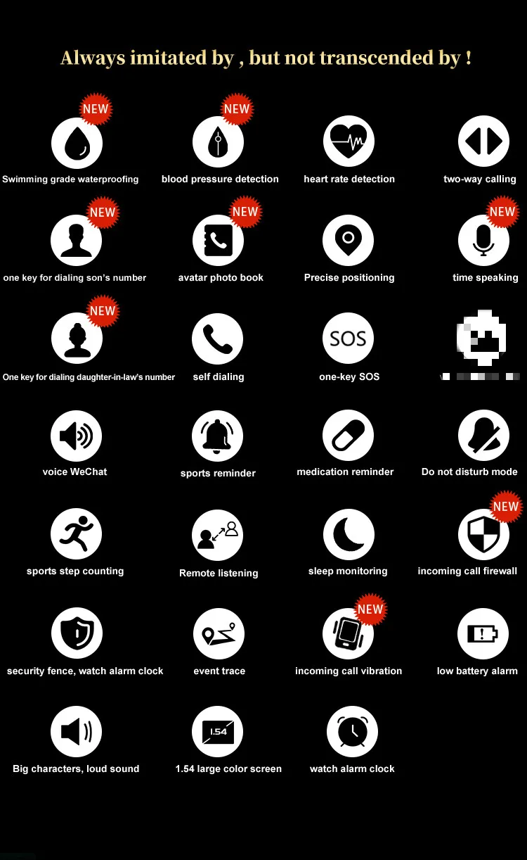 Умные часы с GPS для пожилых людей позиционирование телефона IP67 водонепроницаемая