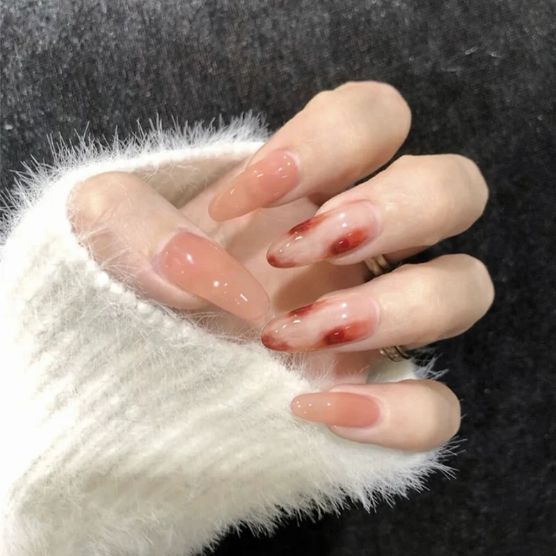 

24 шт ногти патч клей Тип короткий параграф съемный модного маникюра Накладные ногти для ног патч-ФА