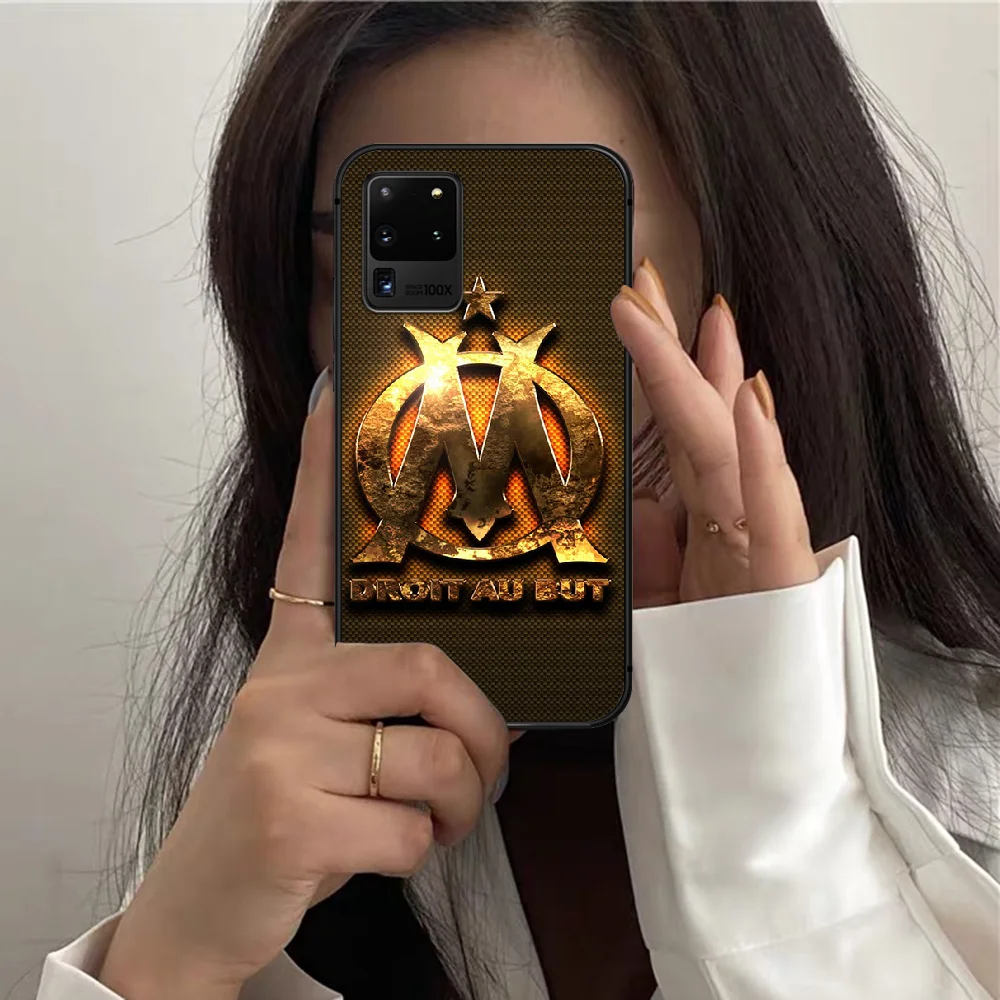 

Football Club Marseilles Phone Case For Samsung Galaxy S 7 21 Note 8 9 10 20 E FE Ultra Plus black Coque Soft Hoesjes Pretty