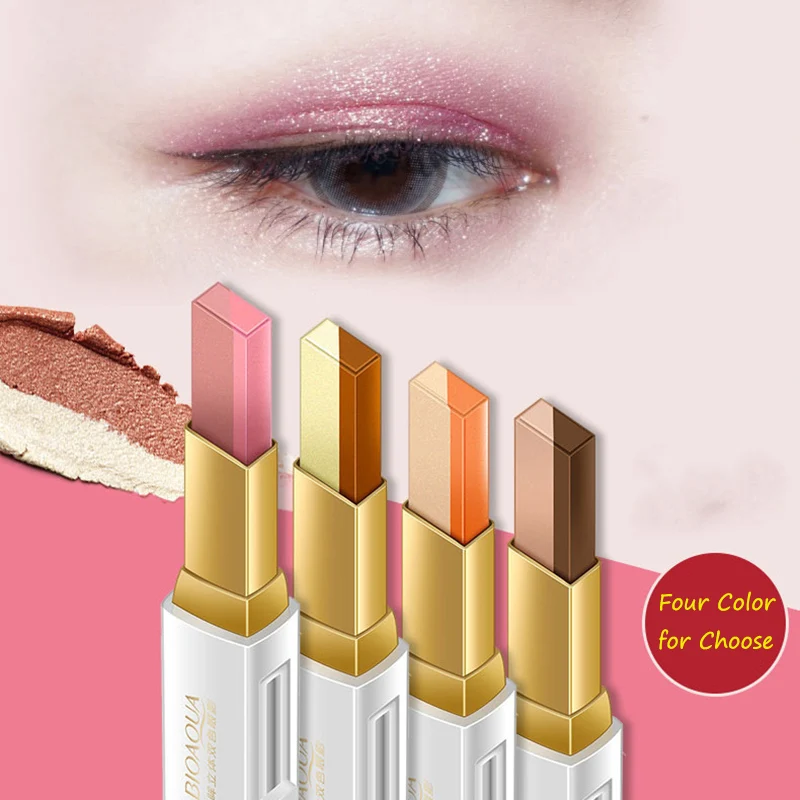 Палочка для теней век двухцветная стерео мерцающая кремовая ручка палитра