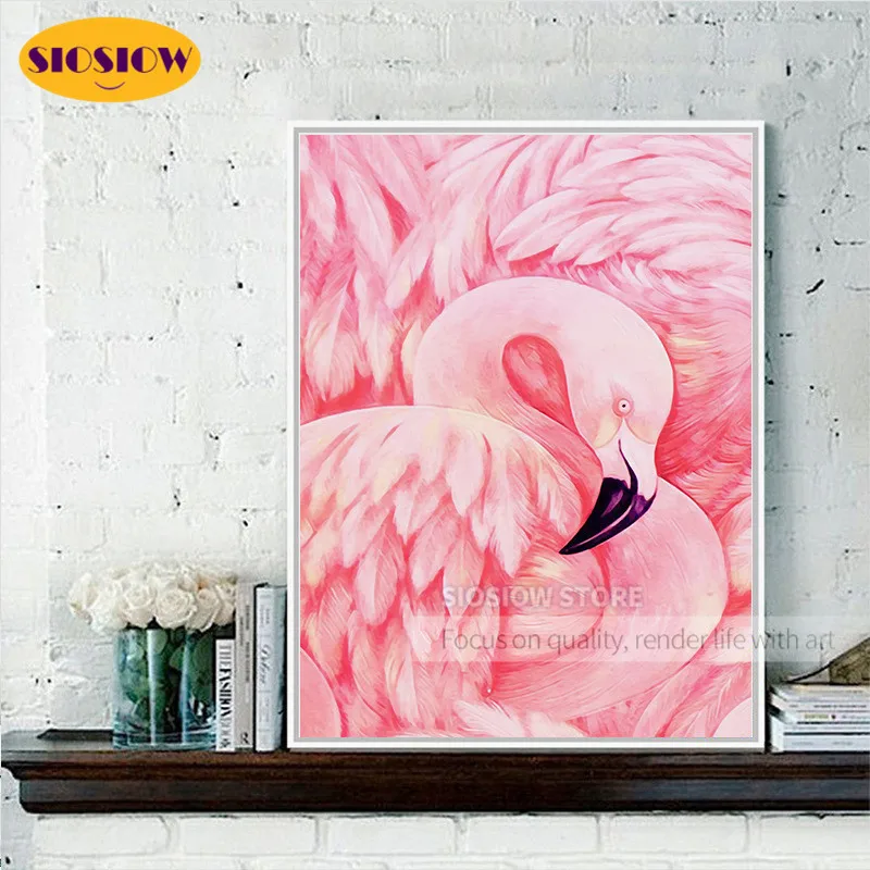 Картины с Фламинго 5d сделай сам алмазная картина Триптих кристалл Полная работа