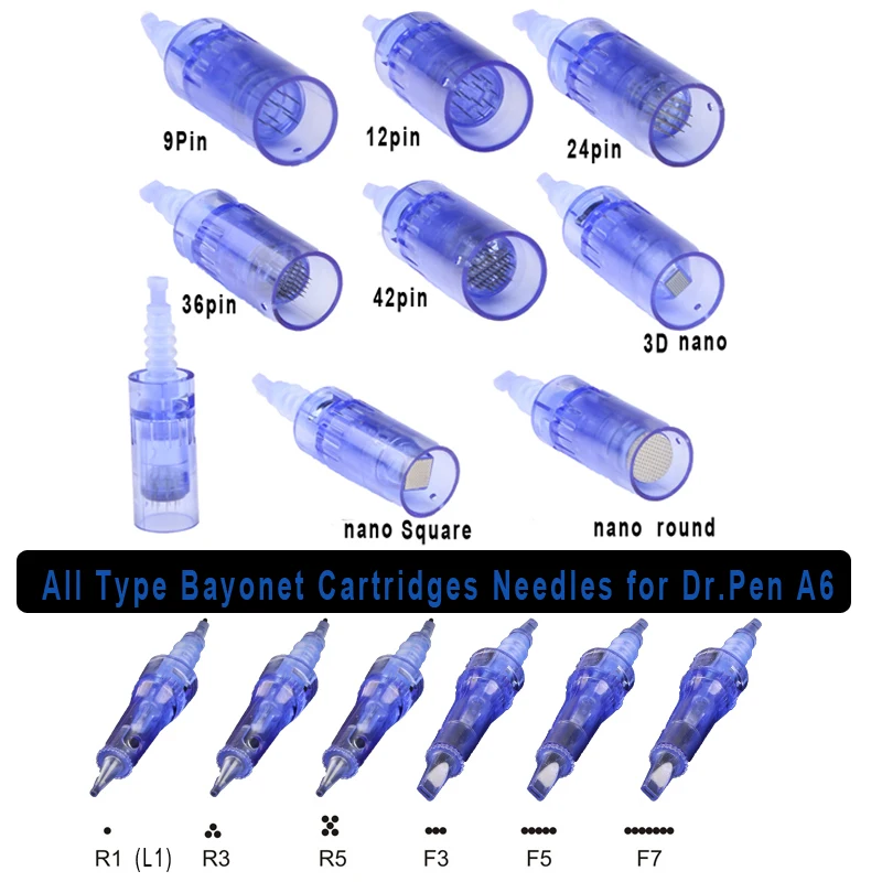 Сменные иглы для картриджей с байонетным соединением ULTIMA A6 MYM Electric Dr.Pen Derma Microblading