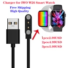 Быстрая доставка, 2-контактный Магнитный адаптер для док-станции умных часов, USB-кабель для зарядки, шнур для iWO W26, аксессуары для умных часов