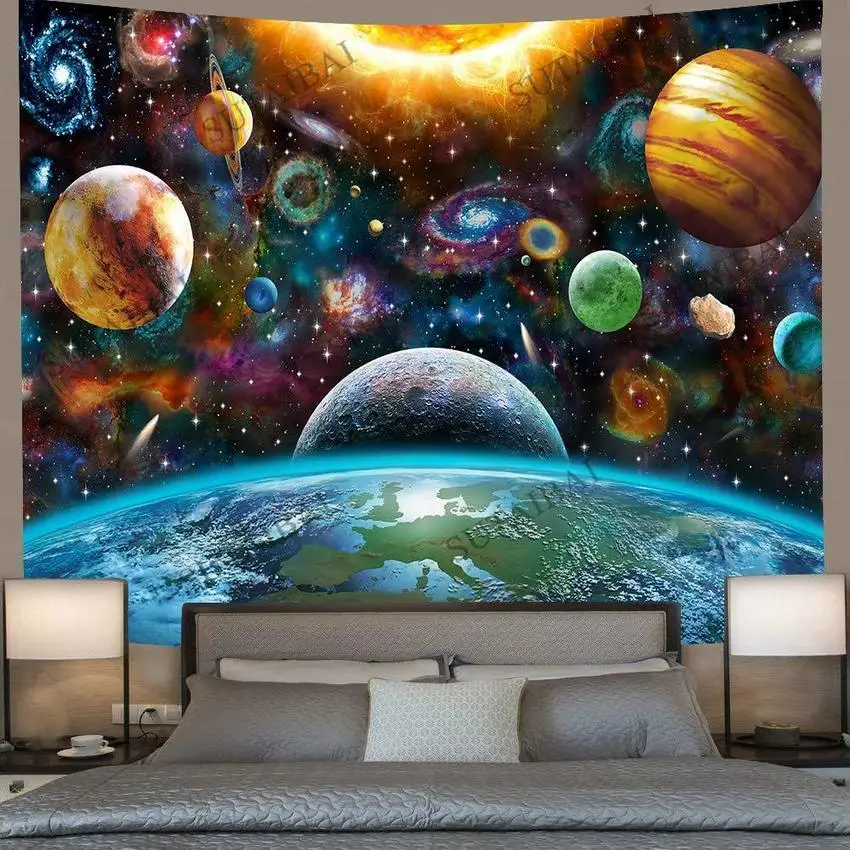 

Vinyl Photography Backdrops Space Planet Galaxy Universe Planets 3D Photo Wallpaper Room Decorations Background Banner Poster