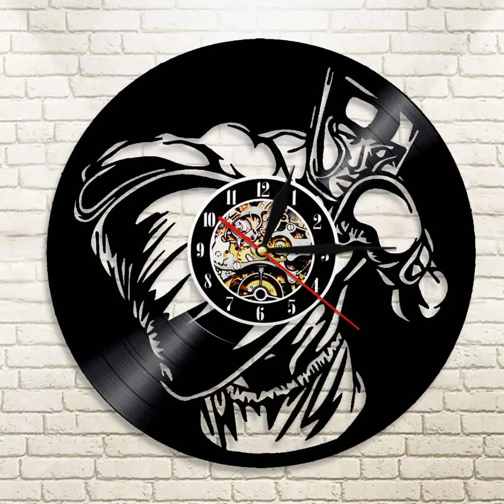 Виниловые часы для бокса настенные спорта хобби Pugilist декоративные винтажные