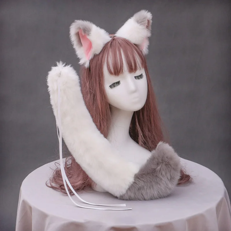 Женский Регулируемый ремень меховой хвост животного пушистый волк лиса повязка