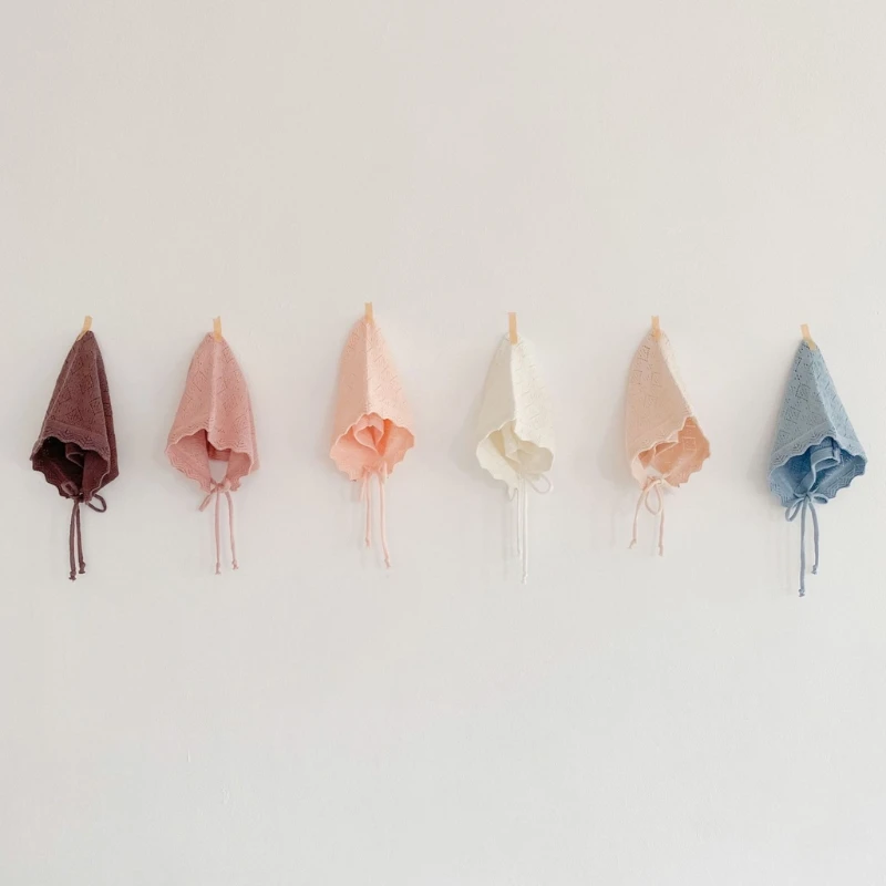 Детские однотонные хлопковые шапки и кепки для девочек 0-24 месяцев вязаная шапка