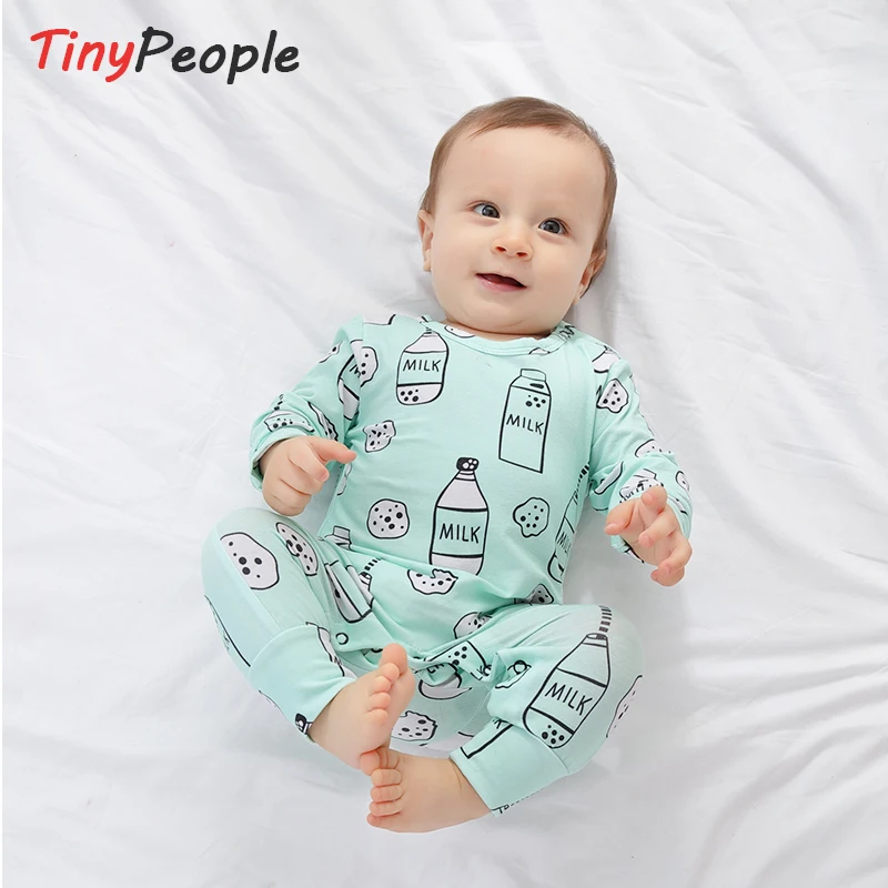 2020 детские комбинезоны модные хлопковые с принтом для новорожденных мальчиков и