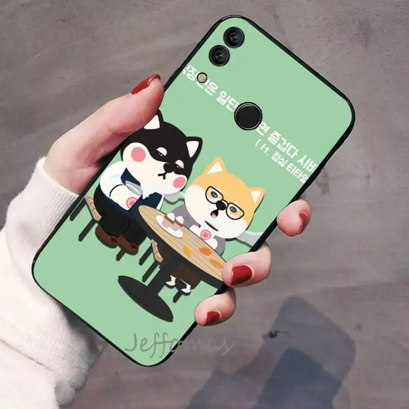 

Cute Shiba Inu Corgi Phone Case For Huawei Honor view 7a5.45inch 7c5.7inch 8x 8a 8c 9 9x 10 20 10i 20i lite pro