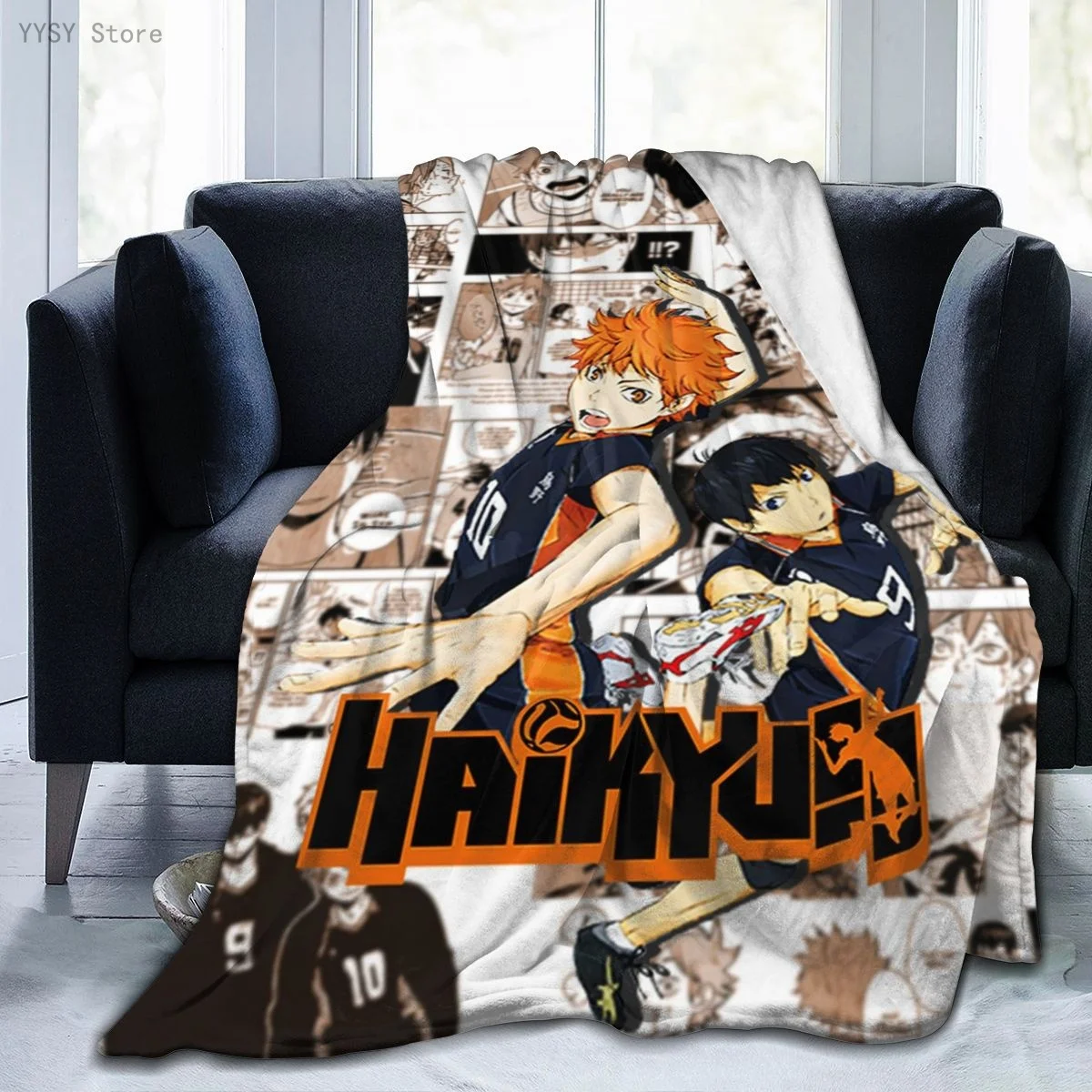 

Haikyuu (8) Ультра-мягкое Флисовое одеяло с рисунком аниме, Фланелевое покрывало Sherpa, постельное белье, диван