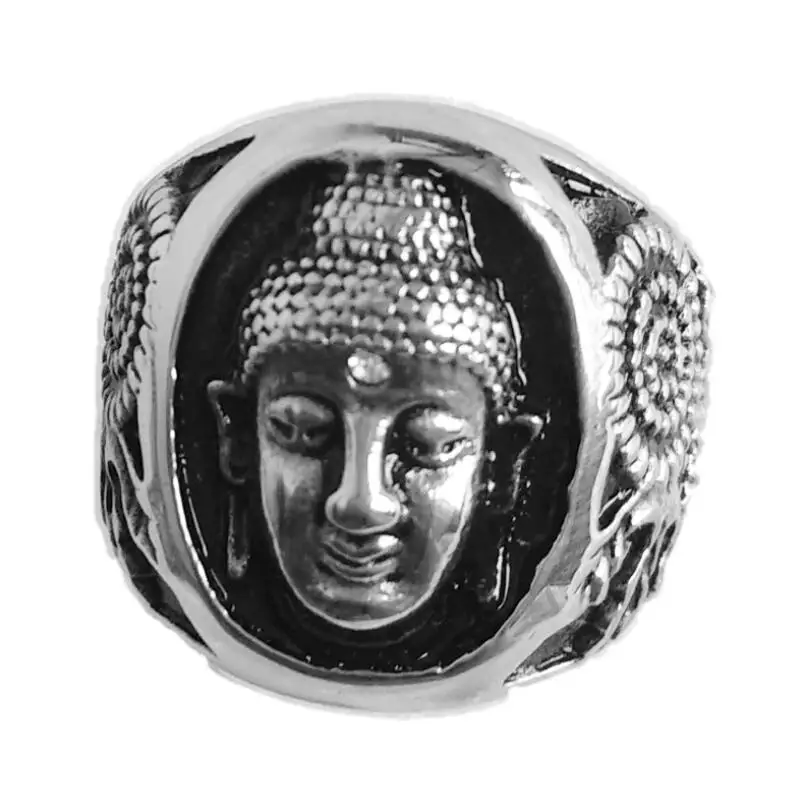 

New arrival Sakyamuni Buddha ring 316L stainless steel jewelry wholesale rings