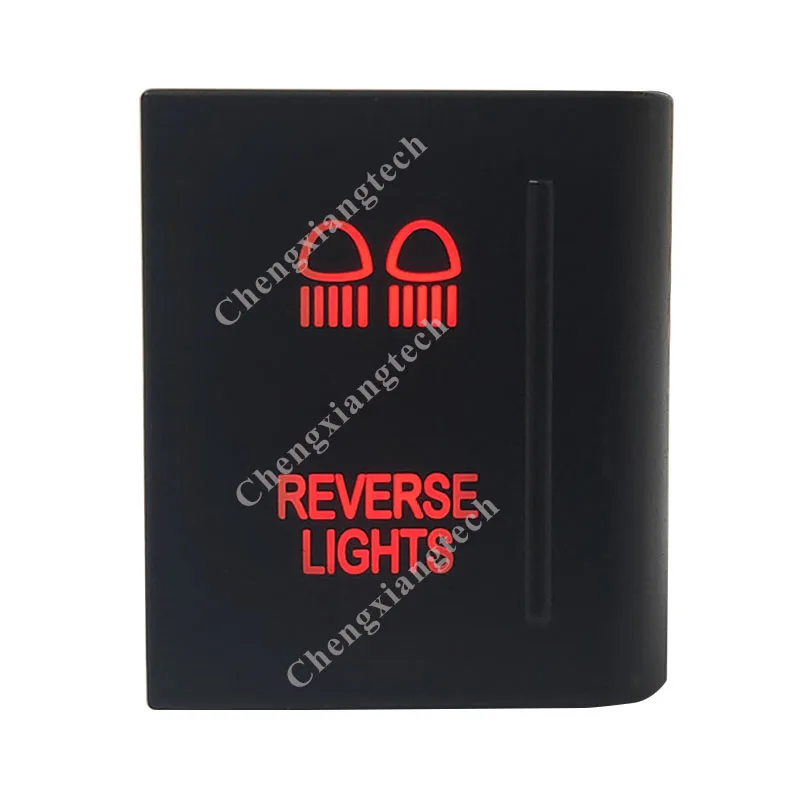 12V 3A красный светодиод Фары заднего хода кнопка для автомобиля переключатель ВКЛ