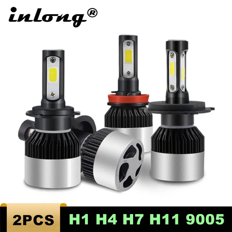 2 шт. мини H1 светодиодные лампы H7 LED 12000LM 72 Вт супер яркий H4 H9 H11 9005 HB3 9006 HB4 H8