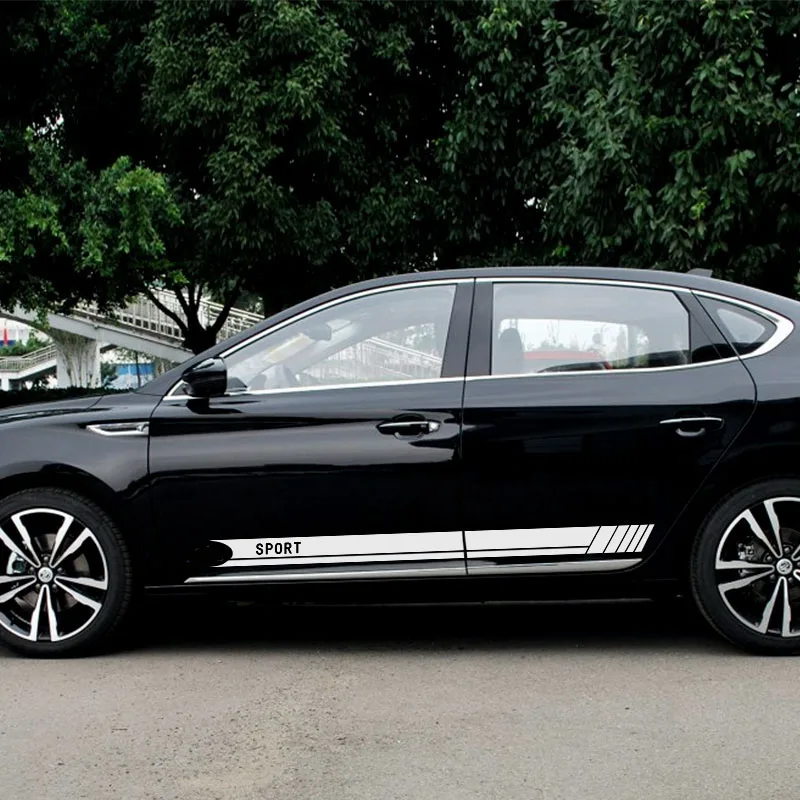 Автомобильные наклейки 2 шт. на боковую юбку дверные линия талии для BMW M5 M M2 M3 M4 M6 M8