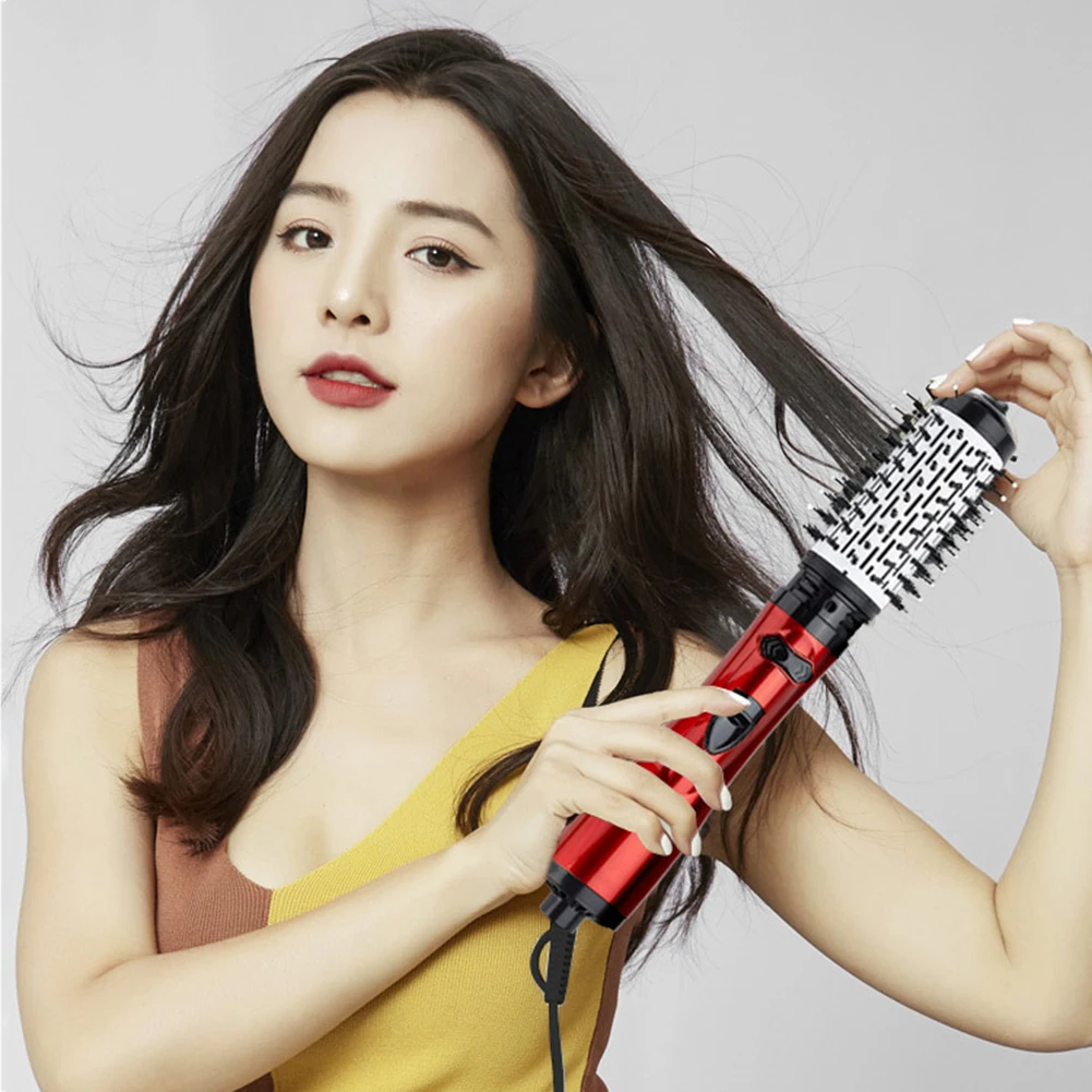 

Adjustable Rotating Brush Hair Dryer Lightweight Easily Carrying Hair Part Round 2 in 1 Curling Straight Hot Air Comb