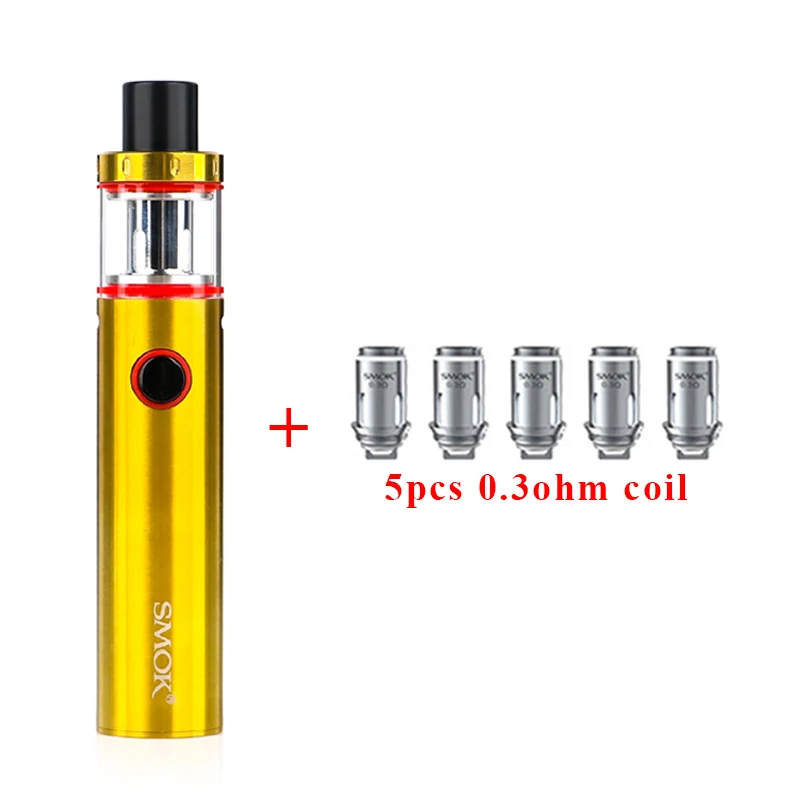 SMOK Vape Pen 22 комплект 1650 Ом двухъядерный со встроенным аккумулятором мАч светодиодный индикатор электронная сигарета vs vape nord 22 - Цвет: gold with coil