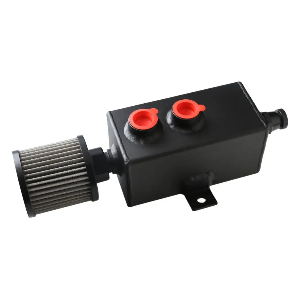 Universal Aluminum Oil Catch Can Polish Baffled Reservoir Tank with Breather Filter 160*80*80mm | Автомобили и мотоциклы