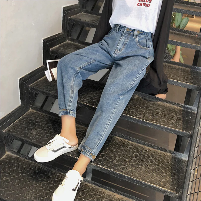 

Mujer Jeans Women Clothes Summer Harajuku Pantalones Vintage Blue Pants High Streetwear Zipper Trousers Boyfriend 2020
