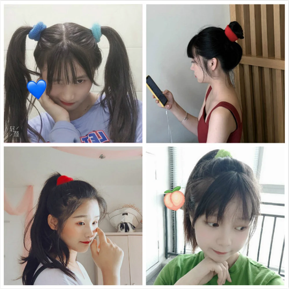Набор резинок для волос мытья лица модные однотонные школьные резинки макияжа