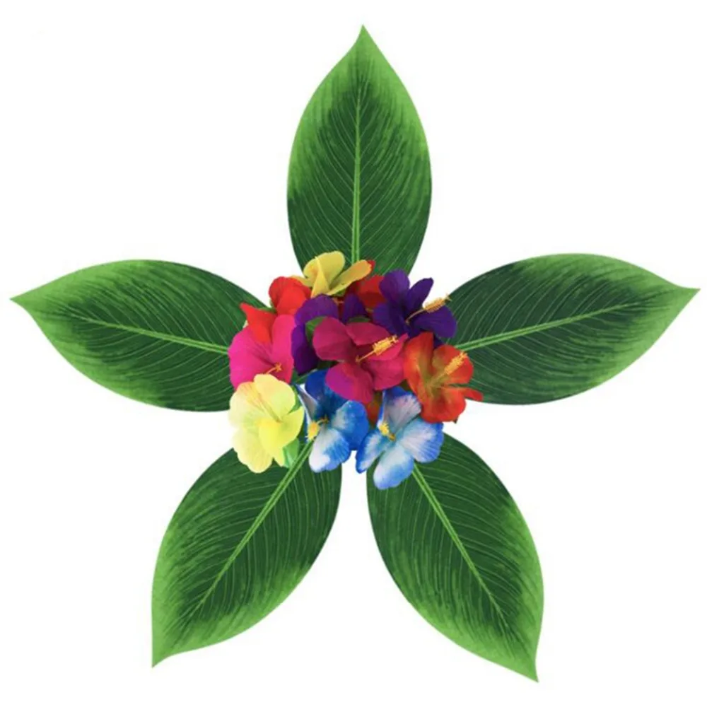 Искусственные листья растений Украшения Гавайский Luau тема вечерние тропические