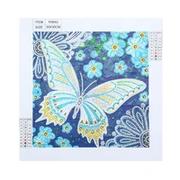 5d crystal cartoon diamond painting noctilucent green flower butterfly cross stitch kit rhinestones mosaic embroidery home decor